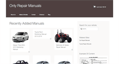 Desktop Screenshot of onlyrepairmanuals.com