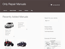 Tablet Screenshot of onlyrepairmanuals.com